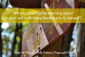 Ignoring Warning Signs by Katie M Reid for Kelly Balarie at Purposeful Faith