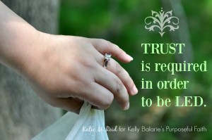 Trust is Required in order to be Led by Katie M. Reid for Kelly Balarie's Purposeful Faith