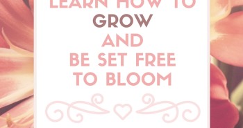 Learn how to grow and be set free to bloom by Katie M. Reid for Kelly Balarie's Purposeful Faith