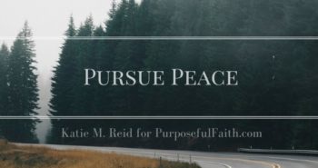 Pursue peace image by Katie M. Reid for purposefulfaith.com